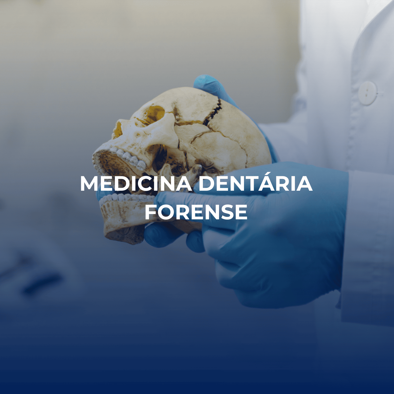 Médico dentista forense a analisar registos dentários para identificação médico-legal