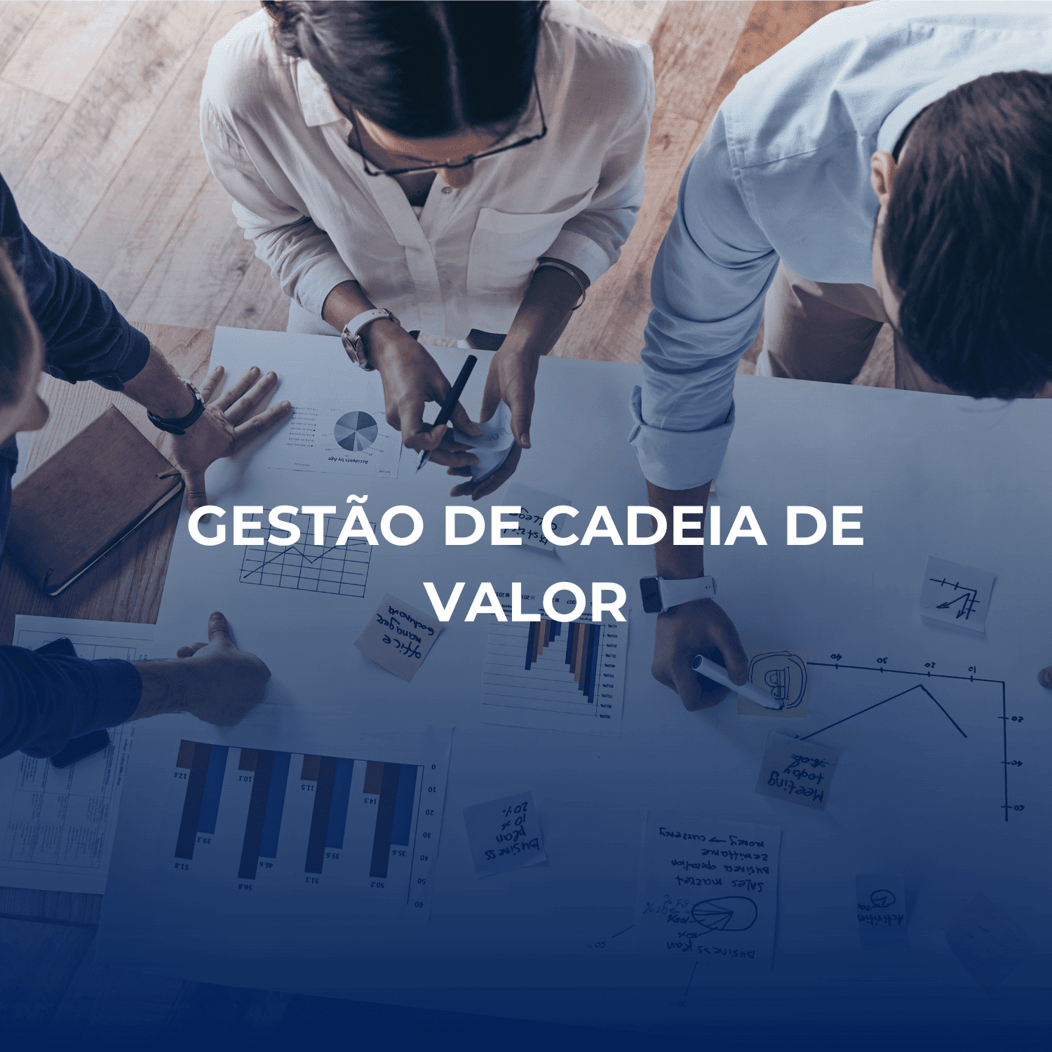 Profissional de gestão a mapear e analisar cadeia de valor organizacional identificando oportunidades de melhoria e otimização de processos